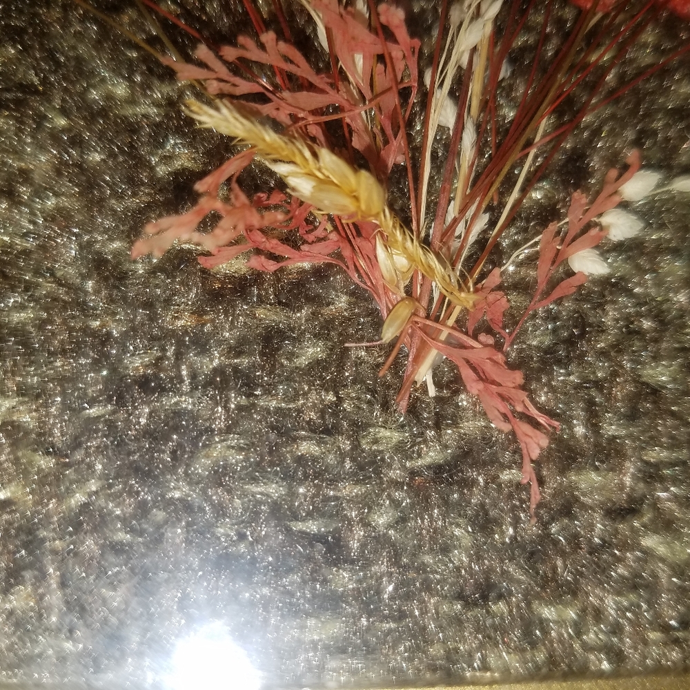 Vintage Dried Flowers Framed Shadow Box Picture - Picture 8 of 16